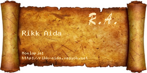 Rikk Aida névjegykártya